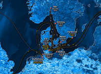 Bark Sedov, Törnplan Europa Bark Sedov, Törnplan Europa